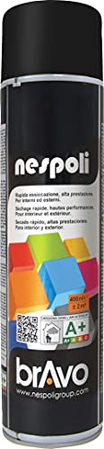 NESPOLI Aérosol peinture professionnelle noir mat 600 ml