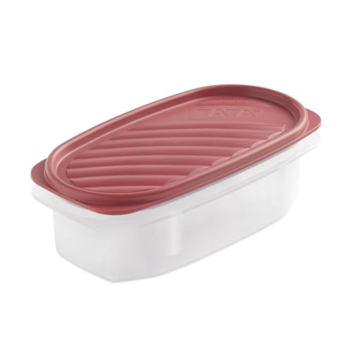 Tatay Fiambrera de Alimentos, Hermética, 0.5L de Capacidad, Tapa Flexible a Presión, Libre de BPA, Apto Microondas y Lavavajillas, Color Arandano, Medidas: 18.4 x 9.7 x 6.1 cm