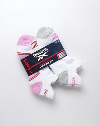 Reebok Womens Ankle Socks - 6 Pack Half Terry Performance Low Cut Athletic Socks for Women with Anti-Blister Heel Tab (4-10)2
