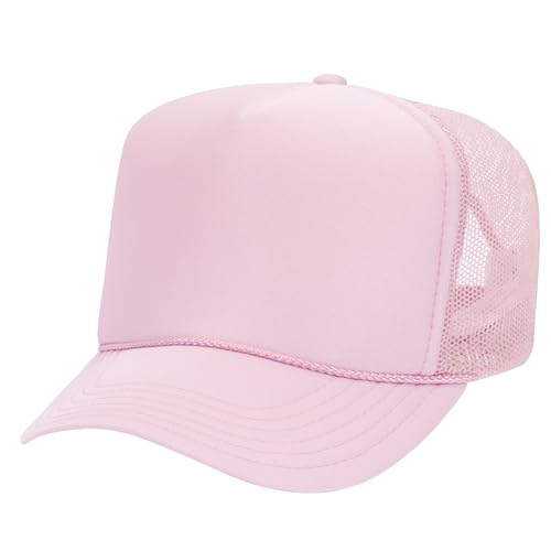 Image of OTTO Polyester Foam Front 5 Panel High Crown Mesh Back Trucker Hats in 97, Bulk, Wholesale