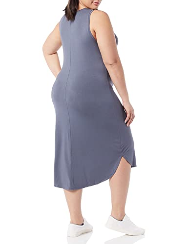 Image of Amazon Essentials Women's Jersey Regular-Fit Sleeveless V-Neck Midi Dress (Previously Daily Ritual)