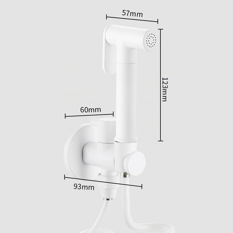 Ducha Higienica Para Wc Blanco Kit Grifo De Bidet Para Ducha Bidet Para Inodoro Pistola Pulverizadora Universal Para Inodoro Blanco tubo De Acero Inoxidable