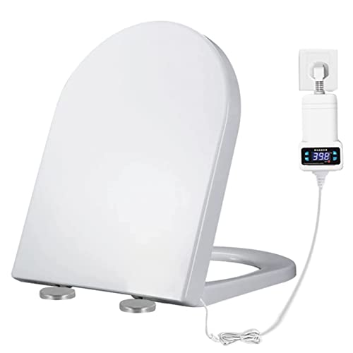 Siège de toilette électrique intelligent avec fermeture douce chauffante, température réglable de 33 à 48 ℃, libération rapide pour un nettoyage facile