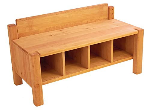 BioKinder Kindergartenbank Garderobenbank Kinderbank Sitzbank Robin mit 4...
