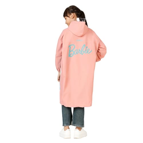 Image of ZEEL Kids Raincoat with Hood | Rain Coat for Girls |Cartoon Printed Rainwear | Barbie Princess, BARB01