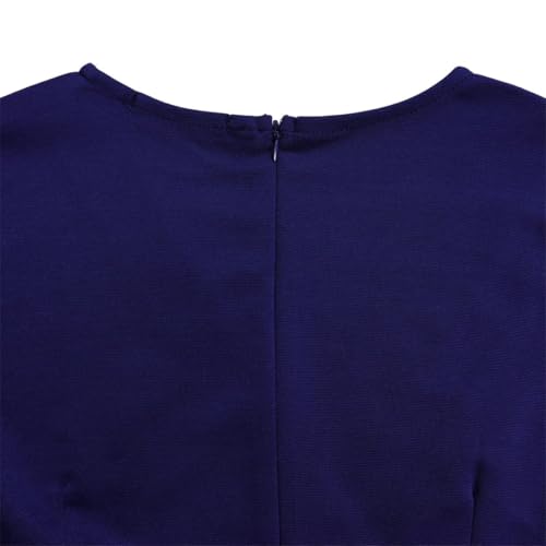 Women's Peplum Bodycon Dress Sexy V Neck Half Sleeve Office Work Midi Pencil Dress Ruched Summer Dresses4