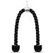 SQUATZ Triceps Rope Cable Attachment - Machine Pulldown Heavy Duty Coated Nylon Rope with Durable Rubber Ends and Carabiner for Muscle Building, Develops Triceps, Biceps, Back, Shoulders, and Abs