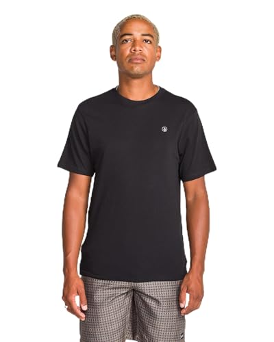 Volcom Men's Circle Stone Organic Short Sleeve T-Shirt – Soft Cotton Crewneck with Logo Graphic