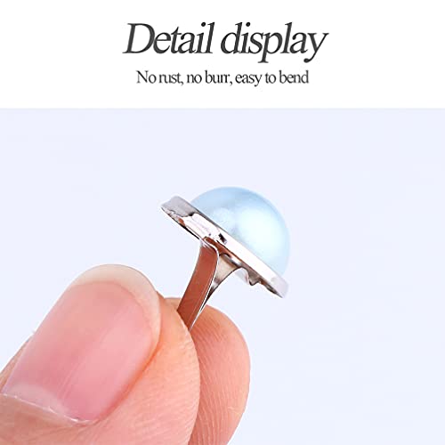 EXCEART 100Pcs Decorativa Mini Prendedores De Papel De Design Pérola Brads Brads Rodada Aleatória