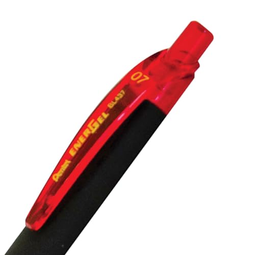 Bolígrafos retráctiles Pentel EnerGel 0.7mm rojo pack 12 miniatura 4