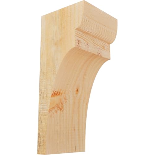 Ekena Millwork COR06X06X14YOR00RDF 6" W x 6" D x 14" H Yorktown Rough Sawn Corbel, Douglas Fir