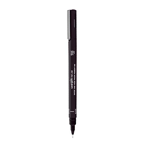 UNI-BALL PIN-200 0.05 mm Fineliner Drawing Pen, Black Ink, Pack of 1