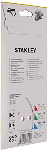 Stanley 5 abrasifs corindons pointus qualité supérieure auto agrippants grain 120 STA31447 XJ - vue 2