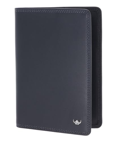 Étui carte d'identité RFID Golden Head Polo protège-passeport cuir bleu marine 4453