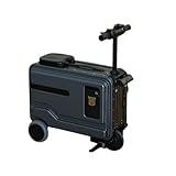 Jidanmian Equipaje Ligero y manejable de 20 Pulgadas, Maleta Inteligente manejable de 30 litros con Pantalla Digital LED,Scooter eléctrico de 94 WH para Viajes de Negocios en aeropuertos(Black)