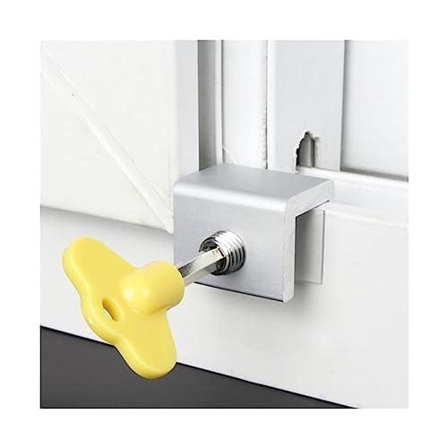 Cerraduras de puerta corredera con llave y seguro ajustable para ventanas 5