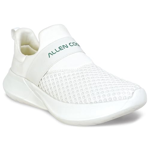 Allen Cooper Training,Atheletic,Gym,Sports Comfortable Extra Max Cusion with Memory Foam Insole,Anti Skid Tech Grip Walking Shoes for Men(10524 Black/White-Sizes 6,7,8,9,10)