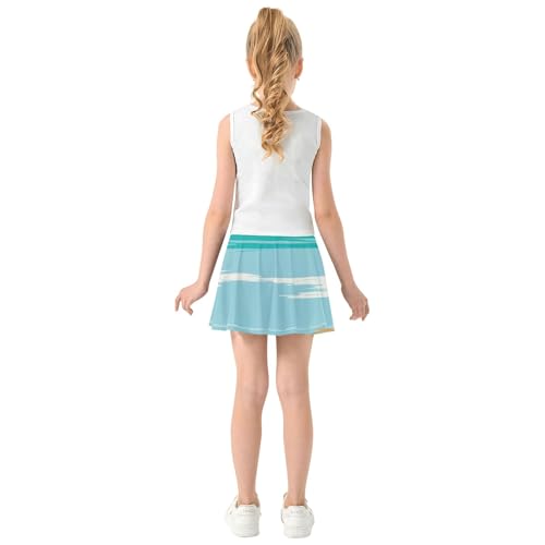 Joisal Athletic Shorts for Girls Skorts Teal Orange Blue Tennis Skirts for Kids Colored School Skirt 3t4