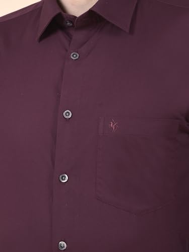 Image of Cantabil Formal Shirt for Men | Breathable & Soft with Color Fastness Regular Cotton Fabric Solid Pattern (P MSHF00364H)