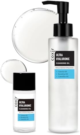 coxir Ultra Hyaluronic Cleansing Oil, Full + Travel Duo, 5.07 + 0.67 fl.oz