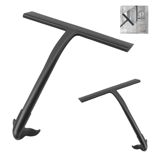 XIANJIA Duschabzieher Schwarz Duschabzieher für Duschwand, Abzieher Dusche Mit Einem Abnehmbaren Haken ausgestattet Fischschwanz Dusche Abzieher für Badezimmer Spiegel Glas Reinigung Autoscheiben