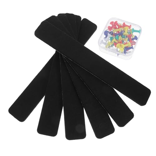 KALLORY 6Pcs Bulletin Board Felt Strips for Office Wall Decor Easy to Use Note Board Bar Strips Soft Cork Classroom Decorative Background Wall Adhesive Strips