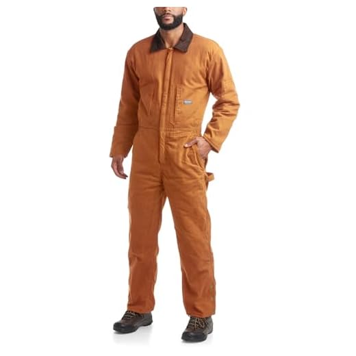 Bass Creek Outfitters Mens Coveralls - Insulated Water-Resistant Long Sleeve Work Wear Jump Suit, Coveralls for Men (M-XXL), Size X-Large, Wheat