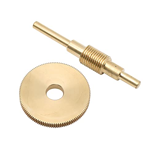 Image of Brass Worm Gear 120 Teeth 0.4MM 120T 12MM Hole Diameter Gear 1:120 Brass Decelerating Turbine Worm Gear 75MM Worm Rod