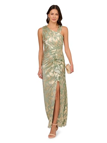 Adrianna Papell Women's Foil Asymmetric Gown4