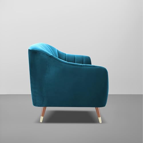 Image of Atticus 3-Seater Premium Fabric Sofa for Living Room, Office & Home (Turquoise) | Comfortable Modern Sofa Couch for Hall & Guest Room | Stylish Durable Furniture with 1-Year Warranty