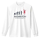 [アートワークスコウベ] バドミントン ロンT 長袖Tシャツ 練習着 ドライ バドミントンエボリューション ユニセックス XS ホワイト