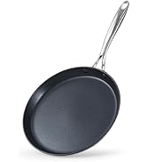 Panela de crepe padrão de cerâmica anodizada rígida antiaderente para panquecas, chapa de 26,7 cm Dosa Tawa...