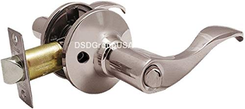 Constructor CON-PRE-SN-BK Privacy Lever Door Lock with Knob Handle Lockset, Satin Nickel