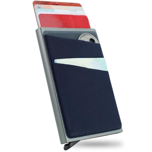 STUFF® Tarjetero Hombre + RFID Antirrobo, Cartera Tarjetero Hombre Minimalista y Delgada. Cartera Pequeña para Tarjetas y Billetes