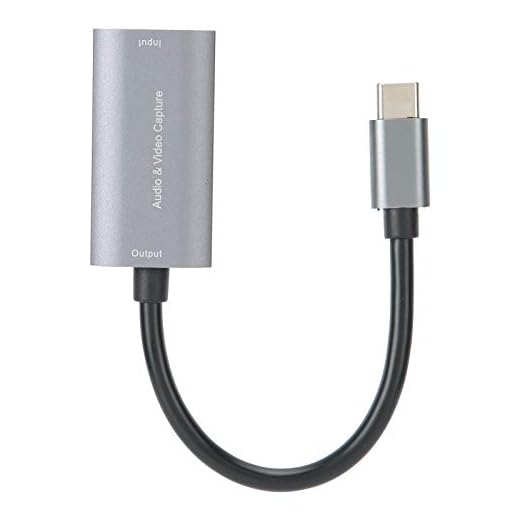 Conversor de vídeo portátil tipo C HDMI para USB-C placa de captura de áudio e vídeo gravação de vídeo 4K 1080p jogo ao vivo prata cinza disco livre Z29A