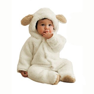 【ノーブランド品】赤ちゃん おくるみ 着ぐるみ うさぎ・ひつじ・くま 73cm 80cm 90cm カバーオール ロンパース (73, ひつじ)