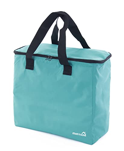 Image of Mintra Insulated Cooler Bag - 14.5inH x 15.75inW x 6.5inD - Beach Bag, Large Reusable Bag for Shopping, Groceries, Picnics, Camping, Beach, Parties, Drinks, Beer, Water