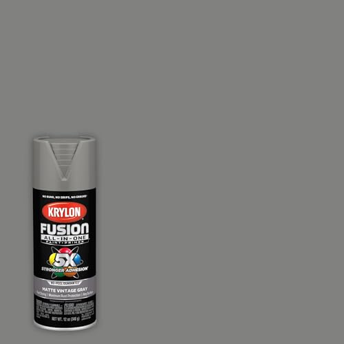 Image of Krylon Fusion All-In-One 12 Oz. Matte Spray Paint, Vintage Gray - 1 Each