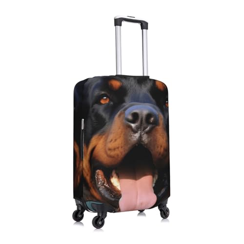 Dog Wallpaper Print Luggage Suitcase Covers Elastic Washable Luggage Protector Luggage Covers For Suitcase3
