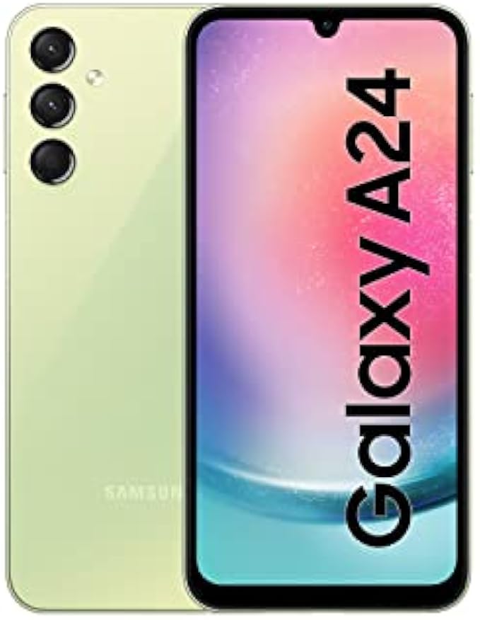 SAMSUNG Galaxy A24 4G LTE (128GB + 4GB) Unlocked Worldwide Latin Version (Only T-Mobile/Mint/Metro USA Market) 6.5" 50MP Triple Camera + (w/Fast 25w Wall Dual Charger) (Green)