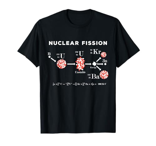 Nuclear Fission Calculation Uranium 235 Physics Equation T-Shirt