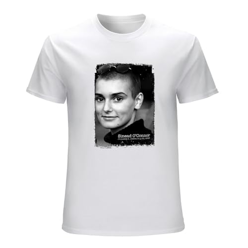 EVERBAB Men's Sinead O'Connor Rip T Shirt White M