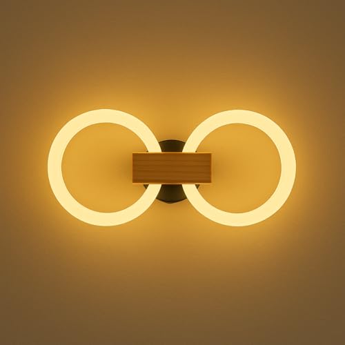 Image of Modern Lunaris Loop LED Wall Light Luxury Decorative Sillicon Wall Lamp Warm White LED for Living Room, Bedroom & Hallway - (2 Pack)