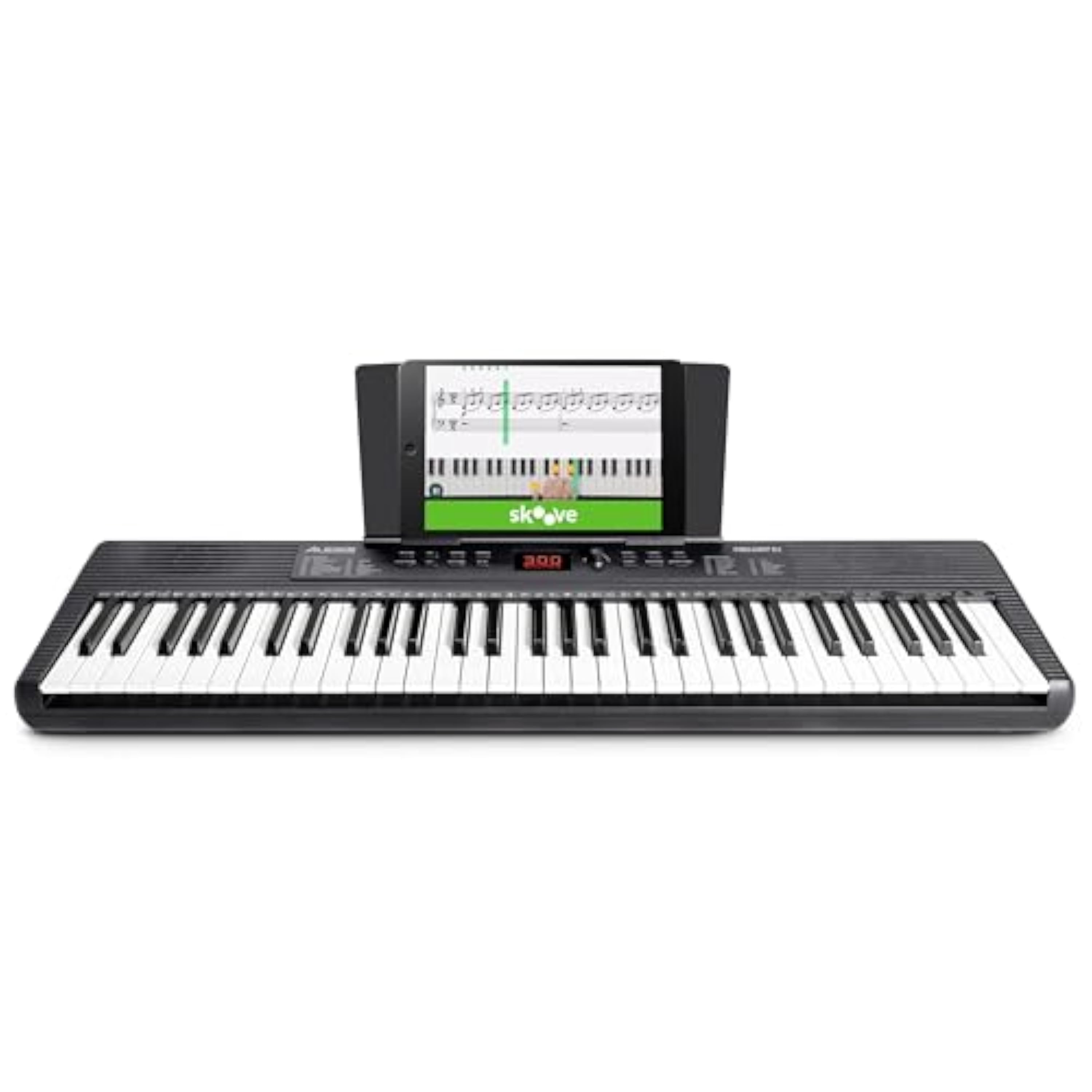 Alesis Melody 61 Teclado Piano Eléctrico para Principiantes con 61 teclas, con Altavoces, Atril para Partituras o Tablet, 300 sonidos y Lecciones de música sin Accesorios