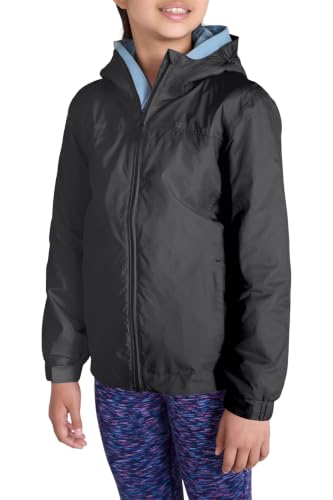 Image of Mountain Warehouse Torrent Kids Waterproof Rain Jacket - Taped Seams Raincoat, Lightweight, Breathable, Girls & Boys - Spring Summer, Wet Weather, Walking Jet Black Kids Size 9-10 Years