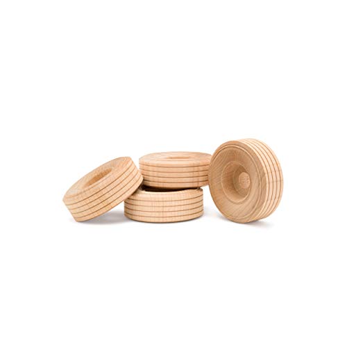 Mini Wood Wheels Treaded Style