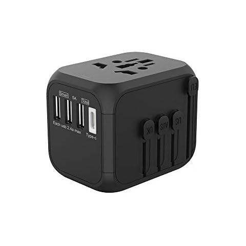 XHDATA P-301 All-in-ONE International Universal Compatibility Travel USB Charger Safety & Quick Intelligent Charging with 3 USB Ports+ Type-C (P-301) Cover