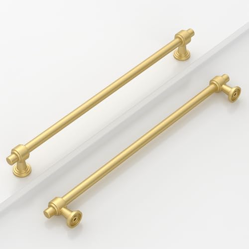 Image of 10 Pack 10 inch(254mm) Brushed Gold Cabinet Pulls Kitchen Cabinet Handles Cabinet Hardware Drawer Pulls for Cupboard