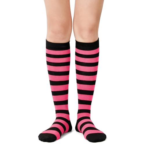 Image of American Trends Striped Knee High Socks for Women Thigh High Socks Long Leg Warmers