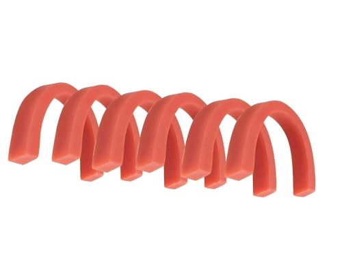 Dental Base Wax U Shape 6 Pcs - Red Beeswax for Dentures